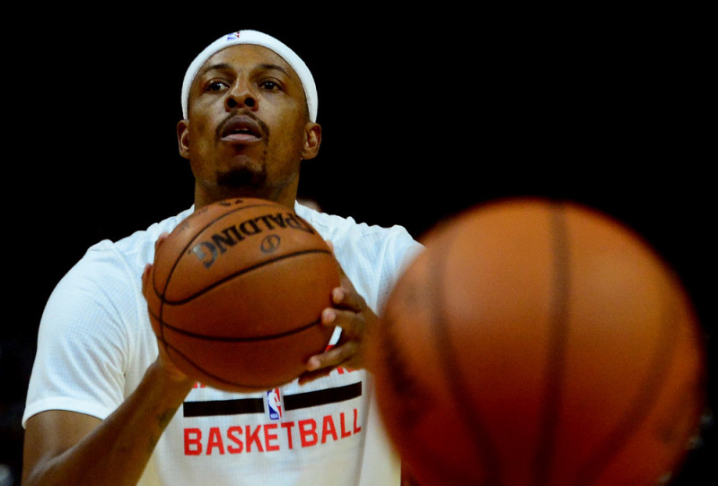 Los Angeles Clippers forward Paul Pierce shoots around prior to an NBA basketball game against the Dallas Mavericks in Los Angeles, Calif., on Thursday, Oct. 29, 2015.
 (Photo by Keith Birmingham/ Pasadena Star-News/Zuma Press/Icon Sportrswire)