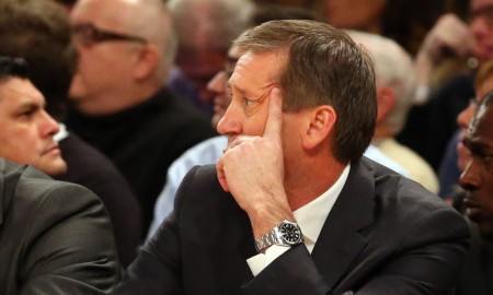 Jan 29, 2016; New York, NY, USA; Phoenix Suns head coach Jeff Hornacek looks on during the first quarter against the New York Knicks at Madison Square Garden. Mandatory Credit: Anthony Gruppuso-USA TODAY Sports