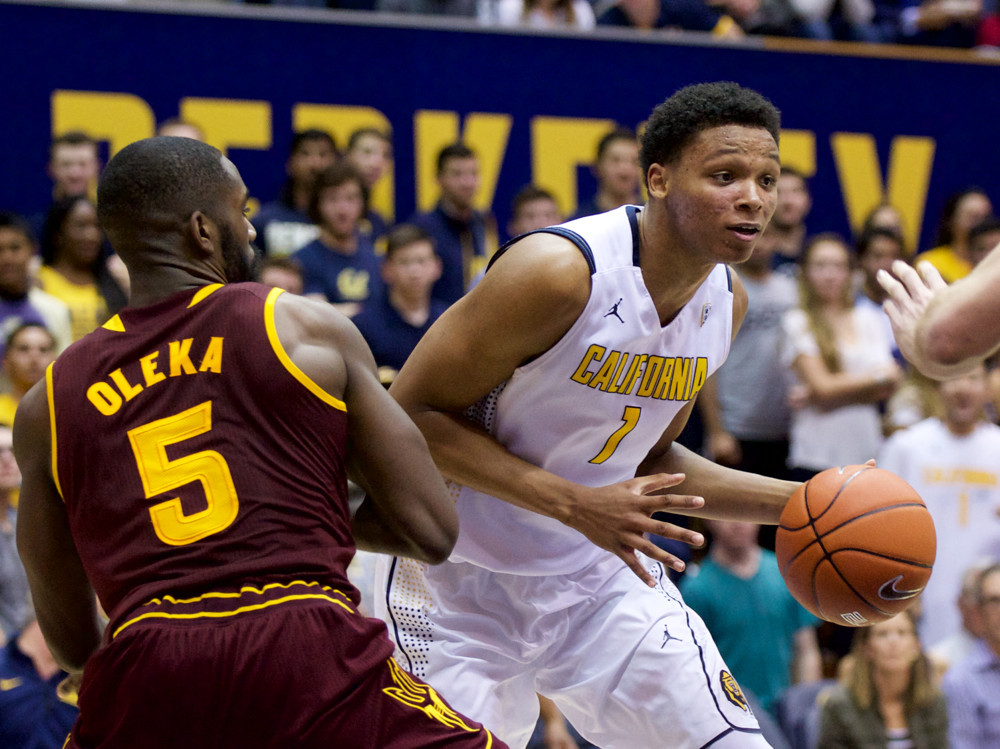 January 21, 2016: California forward Ivan Rabb (1) drives to the hoop during the NCAA basketball game between the California Golden Bears and the Arizona State Sun Devils at Haas Pavilion in Berkeley, CA. (Photo by Matt Cohen/Icon Sportswire)