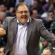 Feb 3, 2016; Boston, MA, USA; Detroit Pistons head coach Stan Van Gundy watches from the sideline as they take on the Boston Celtics in the first quarter at TD Garden. Mandatory Credit: David Butler II-USA TODAY Sports