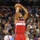 Feb 6, 2016; Charlotte, NC, USA; Washington Wizards guard forward Jared Dudley (1) shoots during the first half against the Charlotte Hornets at Time Warner Cable Arena. Mandatory Credit: Sam Sharpe-USA TODAY Sports