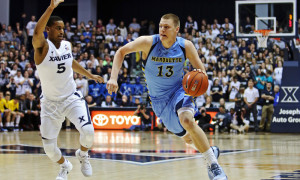February 06 2016: Marquette F Henry Ellenson in the game between the Marquette Golden Eagles and the Xavier Musketeers at the Cintas Center in Cincinnati, Ohio. Xavier defeated Marquette 90-82. (Photo by Jim Owens/Icon Sportswire)