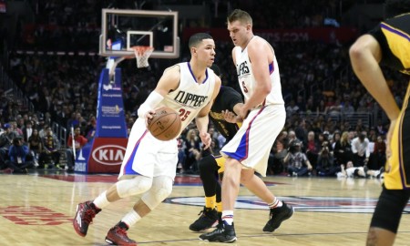 Jan 29, 2016; Los Angeles, CA, USA; Los Angeles Clippers guard Austin Rivers (25) controls the ball during the second half at Staples Center. Mandatory Credit: Richard Mackson-USA TODAY Sports