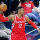 December 26, 2015: Houston Rockets center Dwight Howard (12) looks to pass the ball inbounds during the game between the New Orleans Pelicans and the Houston Rockets at the Smoothie King Center in New Orleans, LA. (Photograph by Stephen Lew/Icon Sportswire)