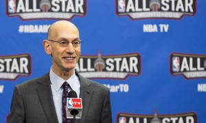 NBA Commissioner Adam Silver speaks before the NBA all-star skills competition in Toronto on Saturday, Feb. 13, 2016. (Mark Blinch/The Canadian Press via AP) MANDATORY CREDIT The Associated Press