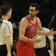 Feb 8, 2016; Charlotte, NC, USA; Chicago Bulls guard Kirk Hinrich (12) complains to a referee during the second half of the game against the Charlotte Hornets at Time Warner Cable Arena. Hornets win 108-91. Mandatory Credit: Sam Sharpe-USA TODAY Sports