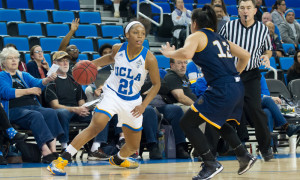 December 16 2015: UCLA Bruins guard Nirra Fields (21) during the NCAA Women's Basketball game between UC Irvine and UCLA at Pauley Pavilion in Los Angeles, CA. (Photo by David Dennis/Icon Sportswire)