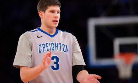 March 15, 2014: Creighton Bluejays Forward Doug McDermott (3) attempts to inspire his team during the Providence Friars versus the Creighton Bluejays game at Madison Square Garden in New York, NY.