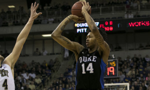 28 February 2016: Duke Blue Devils Forward Brandon Ingram (14) during the game between the Duke Blue Devils and Pittsburgh Panthers at the Petersen Events Center in Pittsburgh, Pa. (Photo by Mark Alberti/ Icon Sportswire)