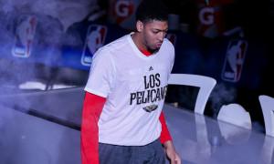 March 03, 2016: New Orleans Pelicans forward Anthony Davis (23) during the NBA game between the San Antonio Spurs and the New Orleans Pelicans at the Smoothie King Center in New Orleans, LA. (Photograph by Stephen Lew/Icon Sportswire)